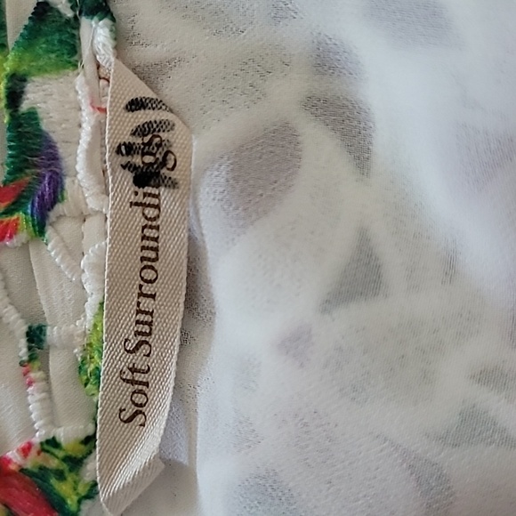 Medium Soft Surroundings 100% Linen Boxy Tunic with Mandarin Collar - Picture 5 of 7